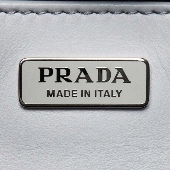 Prada Light Blue Brushed Leather Cleo Hobo Bag - Picture 7 of 11